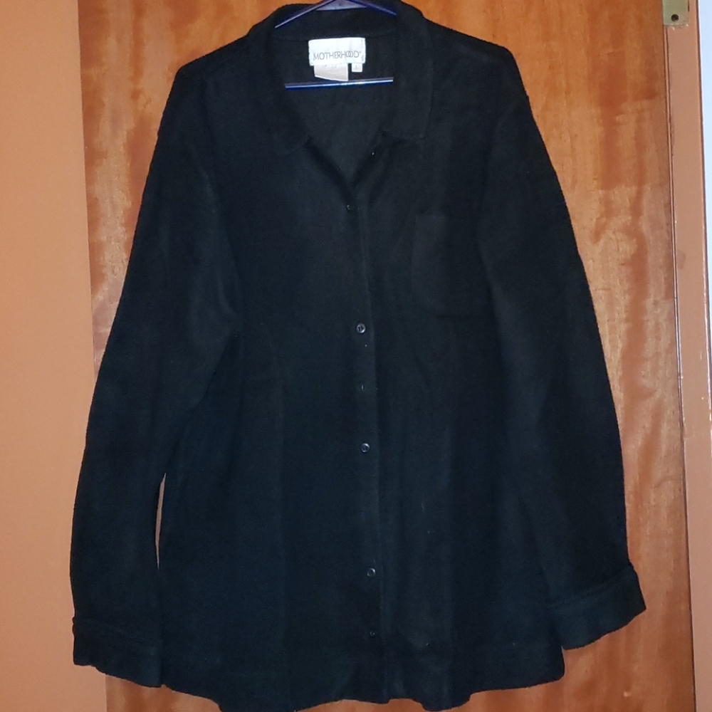 MOTHERHOOD MATERNITY FLEECE SHIRT JACKET